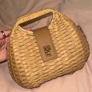 Tan Woven Handbag